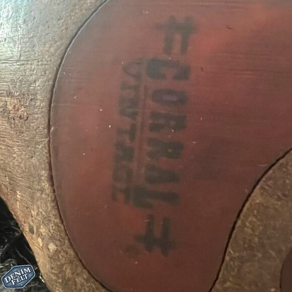 CORRAL Vintage Black Leather w/ Lizard Inlay Snip Toe Western/Cowboy Boots - Picture 14 of 16